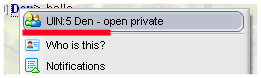MyChat window menu