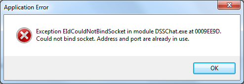 Ошибка после запуска DSS Chat