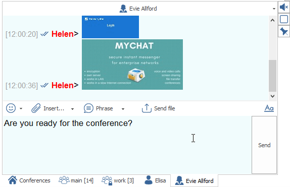 Seen statuses for messages in MyChat
