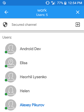 Redesigned user list in MyChat for Android
