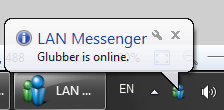 Pop-up notification in LAN chat