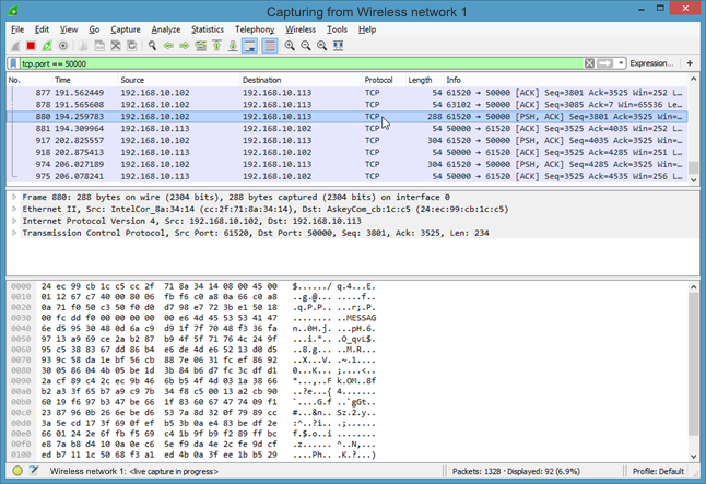 Traffic consumption in LAN chat