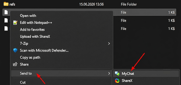 Uploading files in MyChat