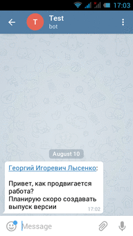 Reply in Telegram
