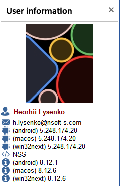 Information panel in MyChat