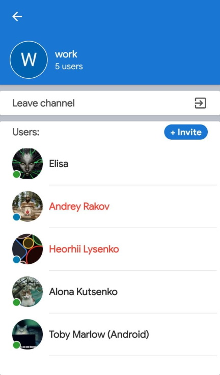 Inviting users to conferences in MyChat for Android
