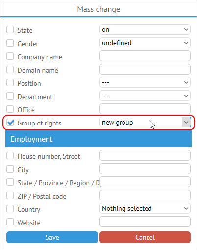 Setting up mass change for Asterisk on MyChat Server