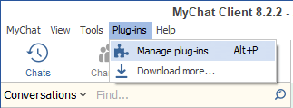 MyChat Client plugins management