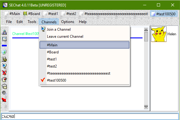 SEChat context menu