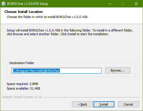 BORGChat installation folder